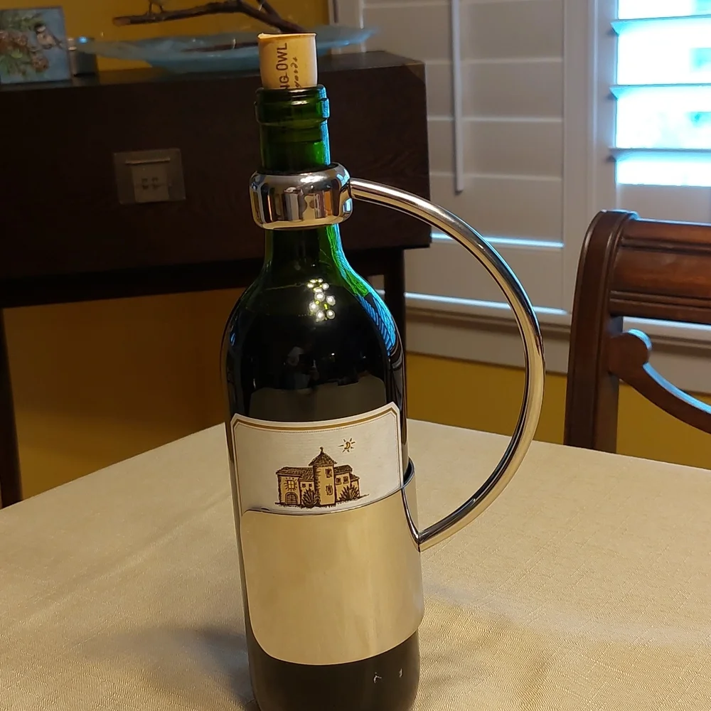 German Steel Cilio Wine Bottle Holder Pourer NEW